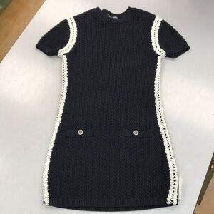 CHANEL Black and White Sheath Mini Dress